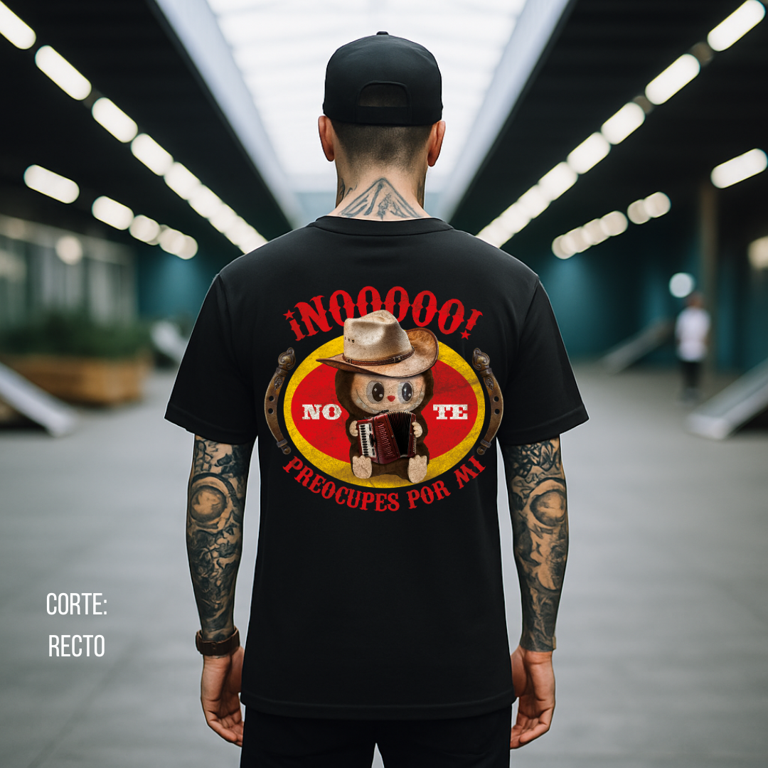 Playera labubu "No te preocupes por mi"