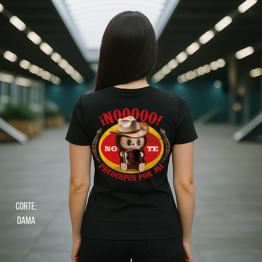 Playera labubu "No te preocupes por mi"